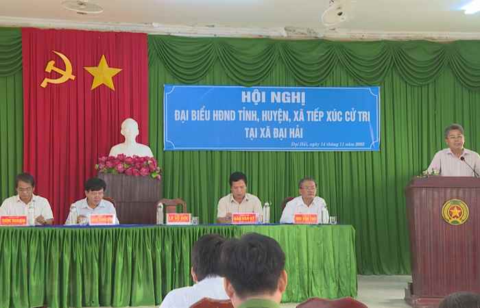Kế Sách: Đại biểu HĐND 3 cấp tiếp xúc cử tri xã Đại Hải